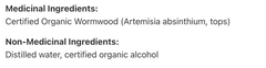Wormwood (artemisia absinthium)