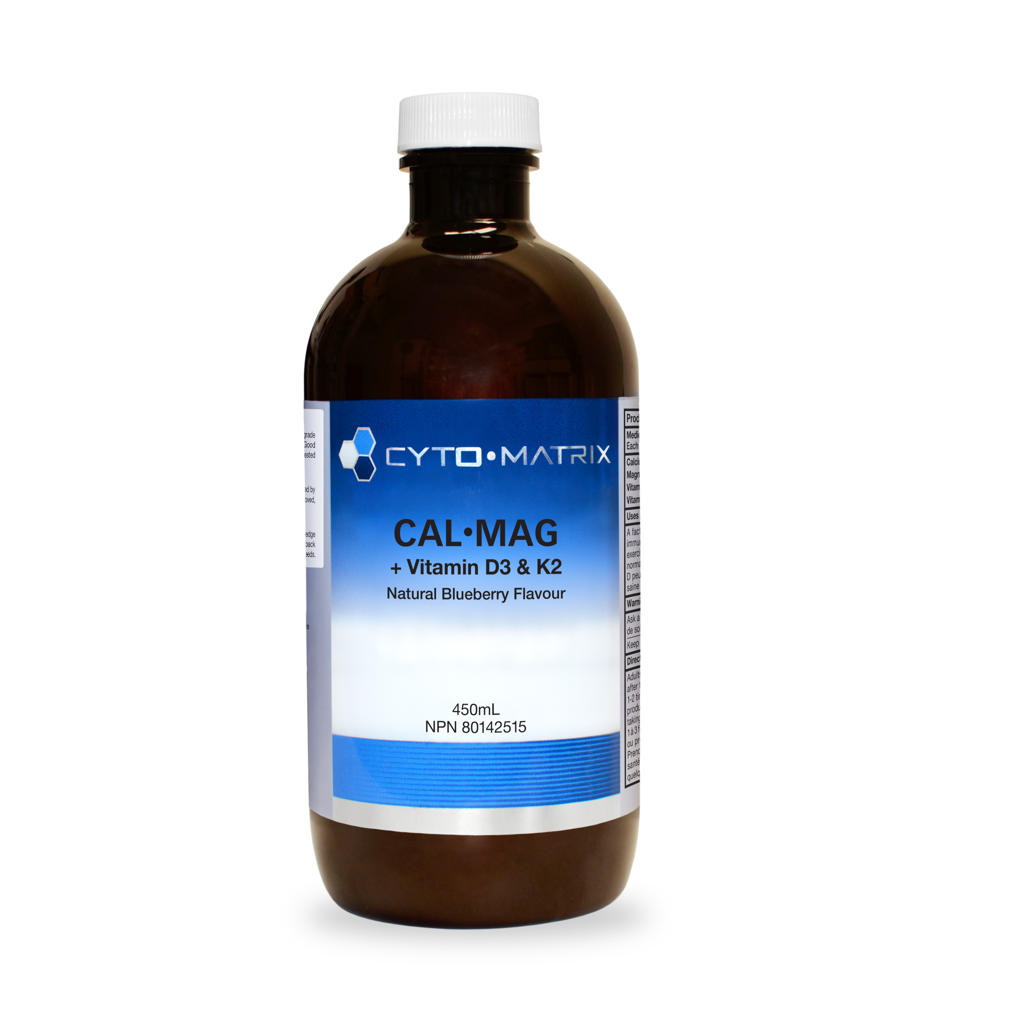 Cal·Mag + Vitamin D3 & K2 - Liquide - Bleuet