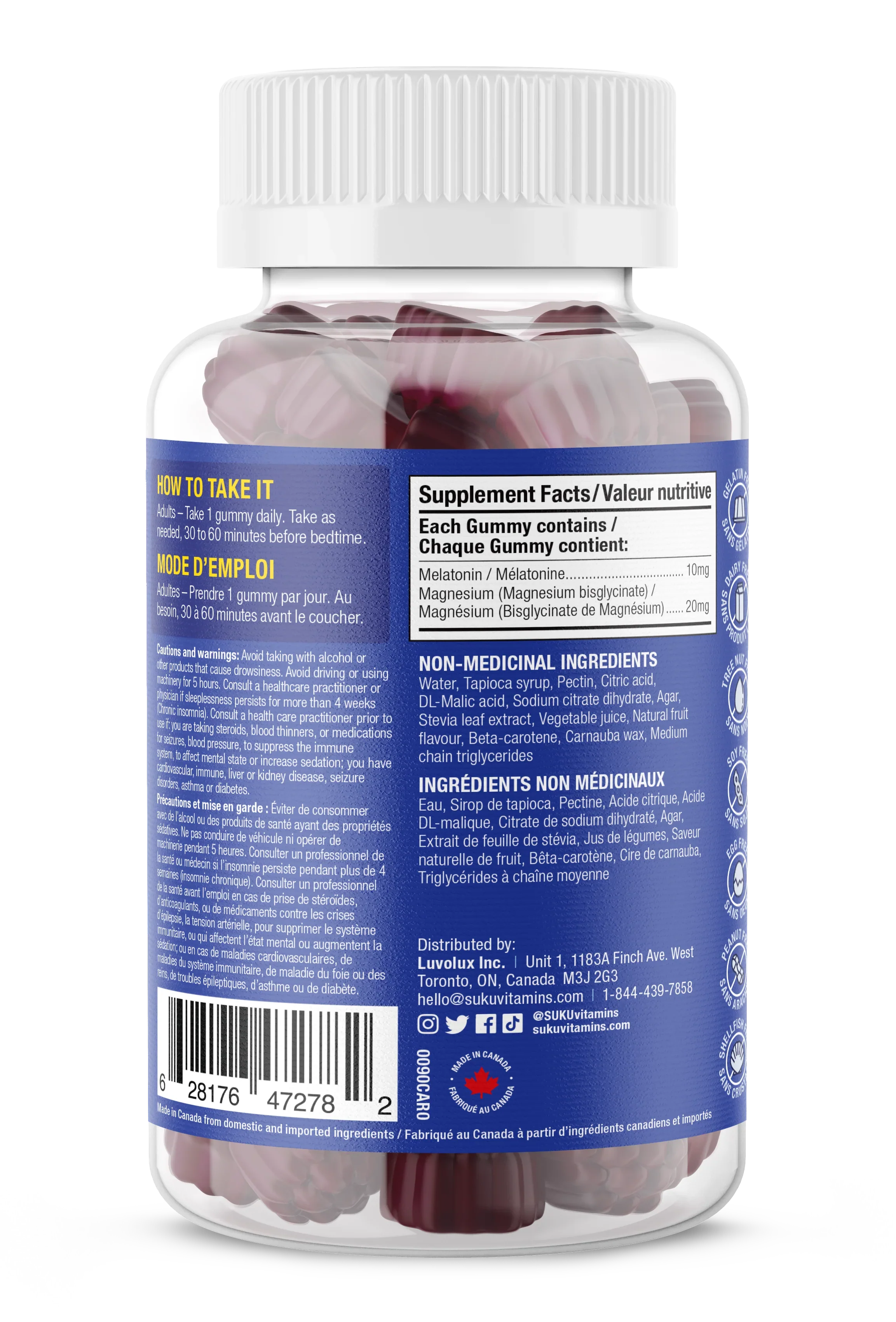 Mélatonine magnésium