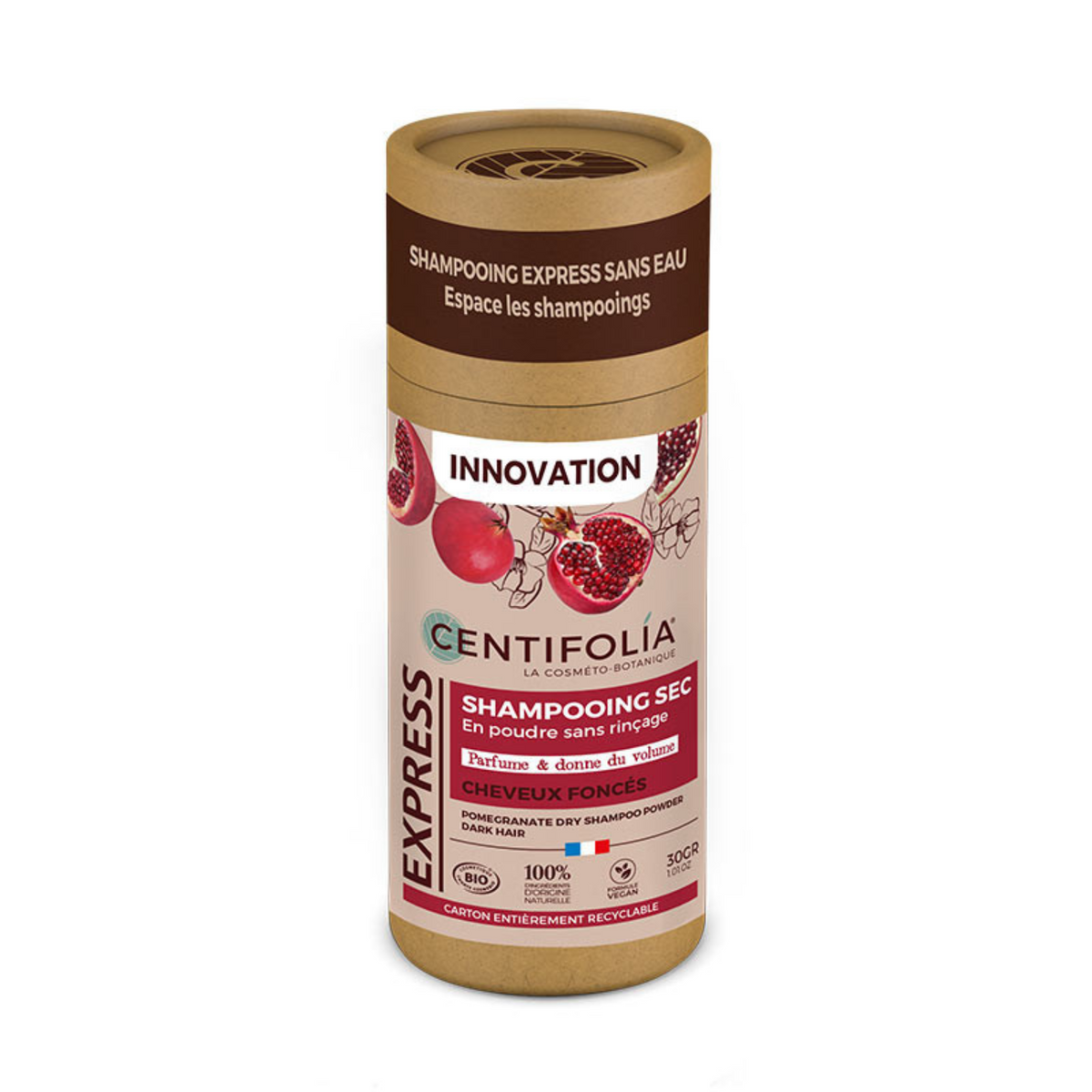 Shampooing sec en poudre grenade - cheveux foncés