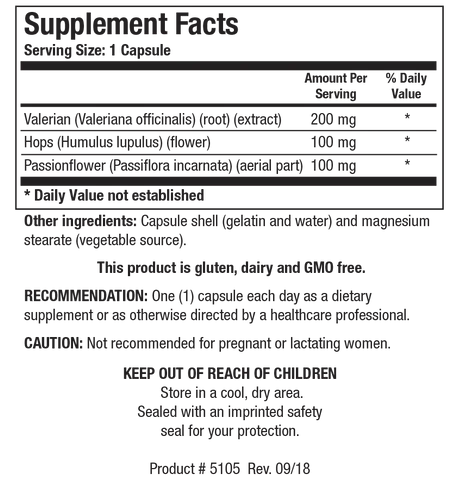 VHP (Valerian, Hops, Passion flower)