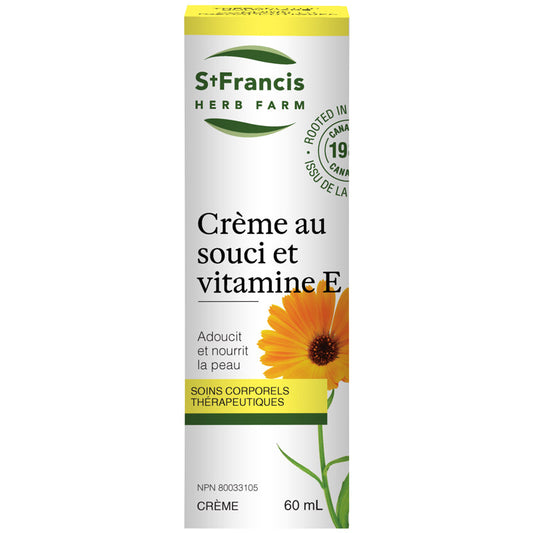 Crème au souci et vitamine E (calendule)