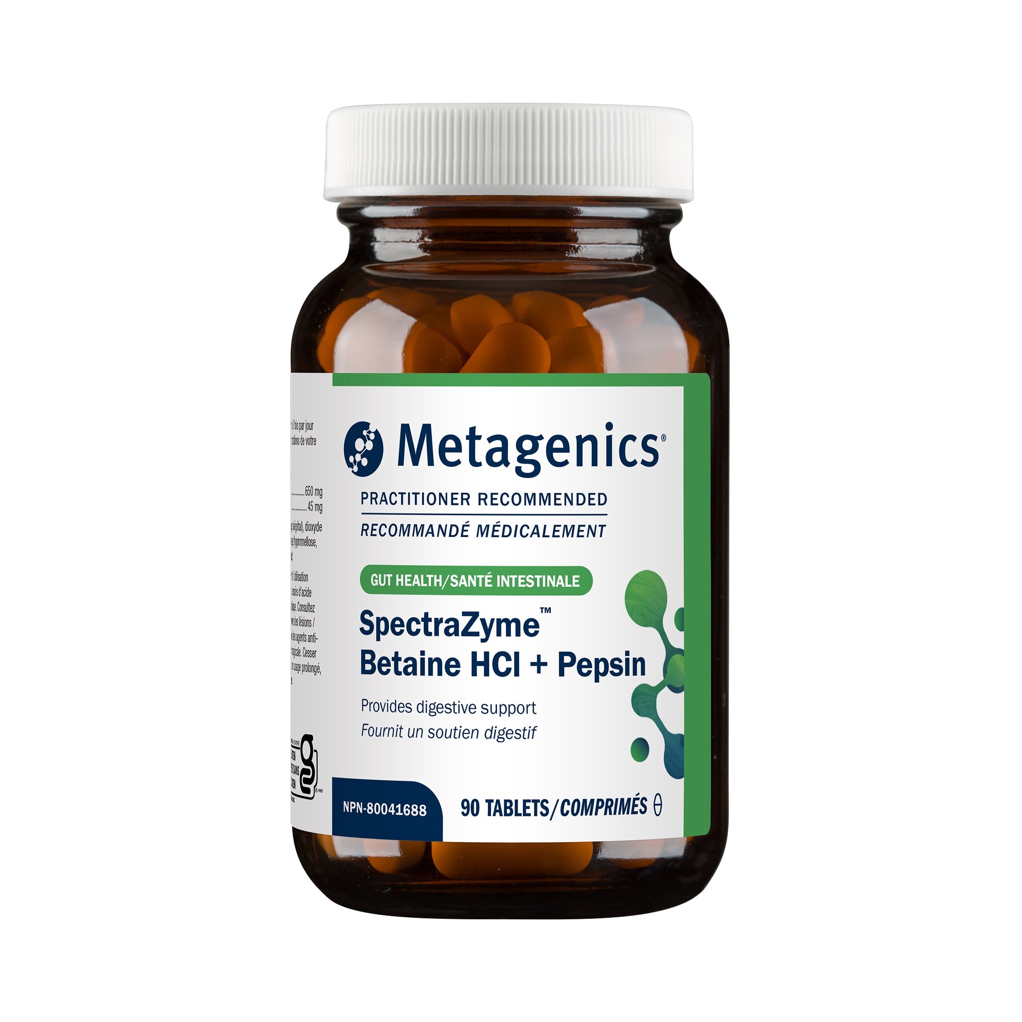SpectraZyme Betaine HCl + Pepsine (Anciennement SpectraZyme METAGEST)