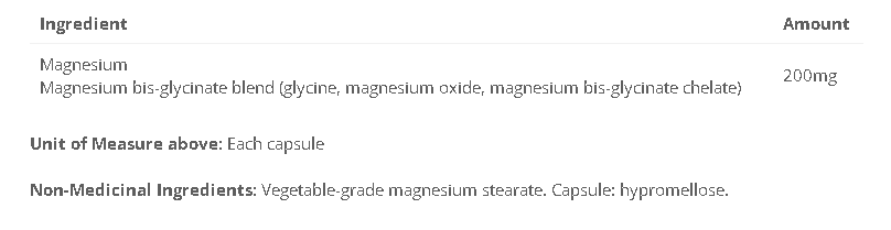 Magnesium Bis Glycinate - 200mg