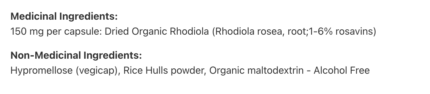 Rhodiola végécaps